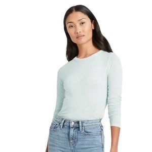 Banana Republic Long Sleeve Tee Pink Slub Small